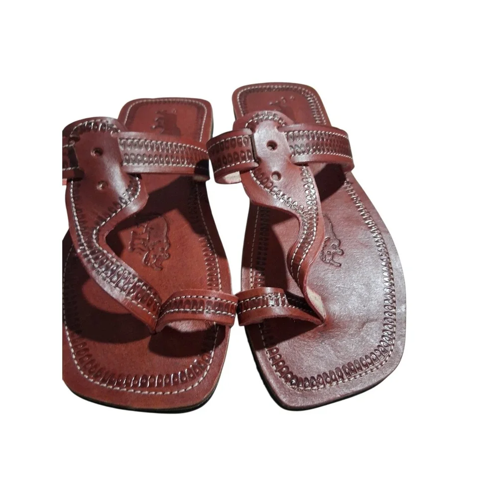 Maasai Hand Crafted Leather Men's size 12 (46) African Summer Heat Beach Sandals